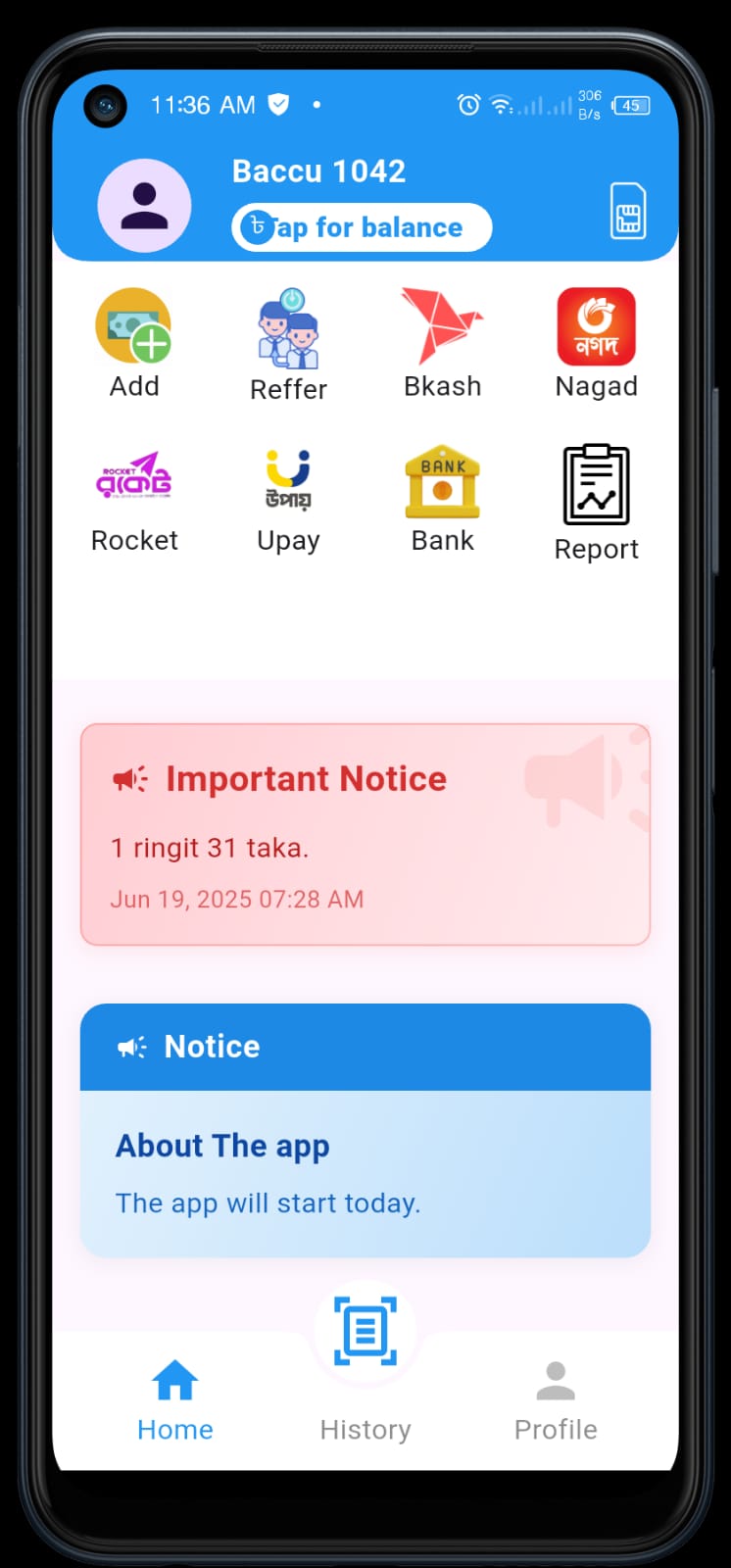 App on Device